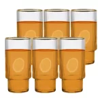 TINANA Glass Cups: Drinking Glasses Set of 6, Cocktail Glasses, Vintage Glassware, Whiskey Glasses, Coffee Bar Accessories, Iced Coffee Cups for Cute Gifts