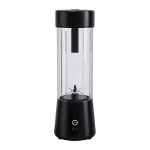 TINANA Portable Blender, 400 ml Personal Size Blender, Household Fruit Mixer for Shakes and Smoothies, USB Rechargeable with 6 Blade Mini Juicer Cup, Ideal for Travel, Home and Office-Black