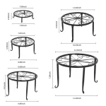 TINANA Metal Plant Stands: 5 Pack Heavy Duty Flower Pot Stands for Multiple Plant, Anti-Rust Iron Plant Pot Shelf, Decoration Racks for Home Indoor and Outdoor-Black