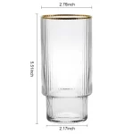 TINANA Glass Cups: Drinking Glasses Set of 6, Cocktail Glasses, Vintage Glassware, Whiskey Glasses, Coffee Bar Accessories, Iced Coffee Cups for Cute Gifts