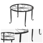 TINANA Metal Plant Stands: 5 Pack Heavy Duty Flower Pot Stands for Multiple Plant, Anti-Rust Iron Plant Pot Shelf, Decoration Racks for Home Indoor and Outdoor-Black