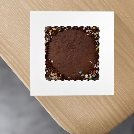 TINANA Cake Box with Window 24 PCS, 10x10x5 Inches White Bakery Boxes for Cake, Pastries, Pie, Chocolates, Cookies, for Birthday Party, Wedding, Valentine's Day