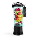 TINANA Portable Blender, USB Rechargeable with 600 ML Personal Juicer Cup, Household Fruit Mixer for Shakes and Smoothies, Ideal for Travel, Home and Office-Black
