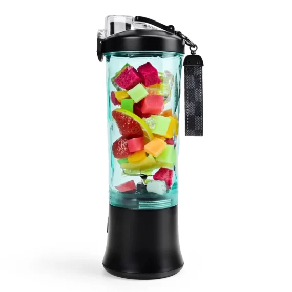 TINANA Portable Blender, USB Rechargeable with 600 ML Personal Juicer Cup, Household Fruit Mixer for Shakes and Smoothies, Ideal for Travel, Home and Office-Black