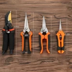 AKTECKE 4 Pack Professional Bypass Pruning Shears, Stainless Steel Cutter Clippers, Sharp Hand Pruner, Garden Trimmer Scissors Kit with Storage Bag