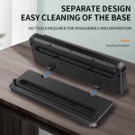 TINANA Vacuum Sealer Machine, 80 Kpa Automatic Vacuum Sealer for Food Preservation, External Vacuum Sealable Canisters, Dry & Wet Mode for All Storage Needs-Black