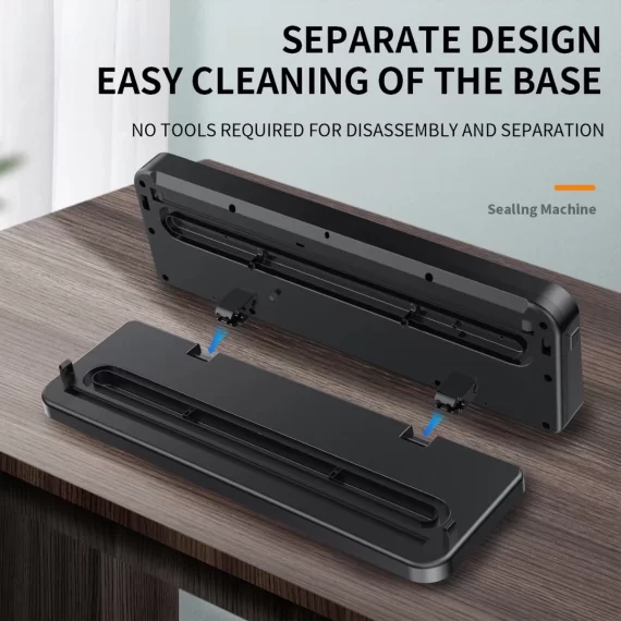 TINANA Vacuum Sealer Machine, 80 Kpa Automatic Vacuum Sealer for Food Preservation, External Vacuum Sealable Canisters, Dry & Wet Mode for All Storage Needs-Black