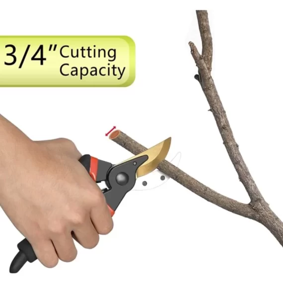 AKTECKE 4 Pack Professional Bypass Pruning Shears, Stainless Steel Cutter Clippers, Sharp Hand Pruner, Garden Trimmer Scissors Kit with Storage Bag