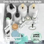 AKTECKE Corner Shower Caddy Bathroom Organizer Adhesive Shower Rack Bathtub Shelves - 3Pack No Drilling Shower Shelf