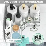 AKTECKE AKTECKE Corner Shower Caddy Bathroom Organizer Adhesive Shower Rack Bathtub Shelves - 3Pack No Drilling Shower Shelf