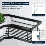 AKTECKE Shower Caddy Adhesive Replacement, No Drilling Transparent Adhesive Wall Hooks