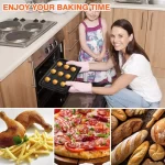 Air Fryer Basket For Oven, TINANA 9.5"X13" Stainless Steel Air Fryer Tray, Crisper Tray Non-Stick Oven Baking Tray with Elevated Mesh, 2 in 1 Bakeware Set - Black