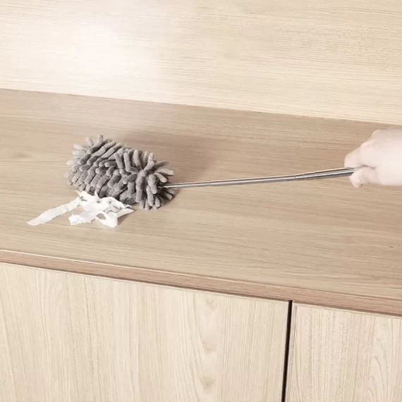 Microfiber Duster for Cleaning Fan, High Ceiling, Blinds, Furniture, Cars , 9PCS Extendable Feather Duster 30 to 100 Inches, Reusable Bendable Washable