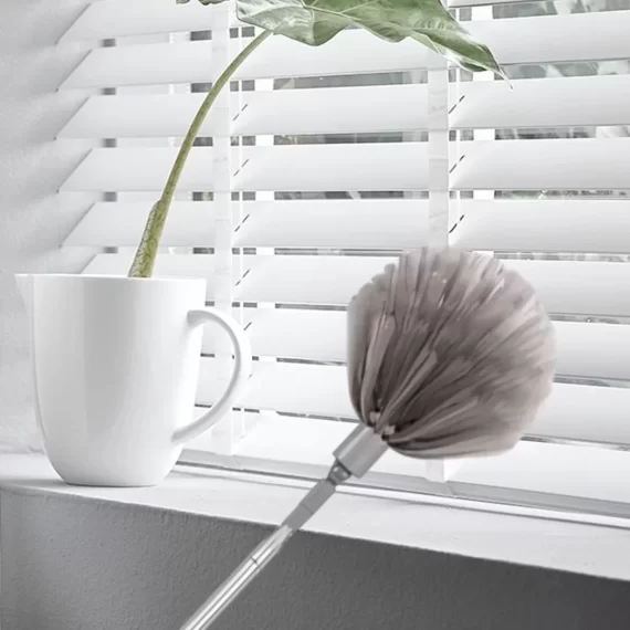 Microfiber Duster for Cleaning Fan, High Ceiling, Blinds, Furniture, Cars , 9PCS Extendable Feather Duster 30 to 100 Inches, Reusable Bendable Washable