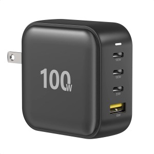 TINANA 100W USB C Wall Charger, GaN Super Fast Multiport Travel Portable Charger Block Type C Charging Station Power Adapter for MacBook Pro Air, Pad Samsung Pixel Lenovo HP Dell
