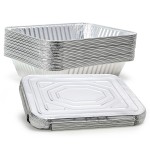 Aluminum Foil Pans with Lids: TINANA 9x13 Disposable Foil Pans with Covers, 20 Pack Food Containers Great for Baking, Cooking, Heating, Storing, Prepping Food