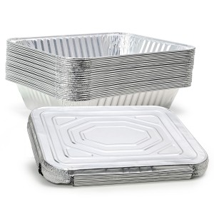 Aluminum Foil Pans with Lids: TINANA 9x13 Disposable Foil Pans with Covers, 20 Pack Food Containers Great for Baking, Cooking, Heating, Storing, Prepping Food