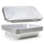 Aluminum Foil Pans with Lids: TINANA 9x13 Disposable Foil Pans with Covers, 10 Pack Food Containers Great for Baking, Cooking, Heating, Storing, Prepping Food