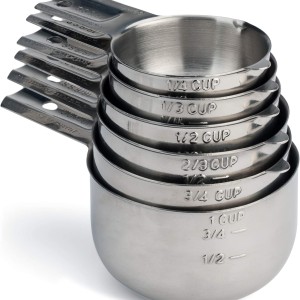 TINANA Stainless Steel Measuring Cups Set (6 Piece Set)