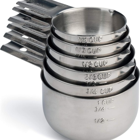 TINANA Stainless Steel Measuring Cups Set (6 Piece Set)