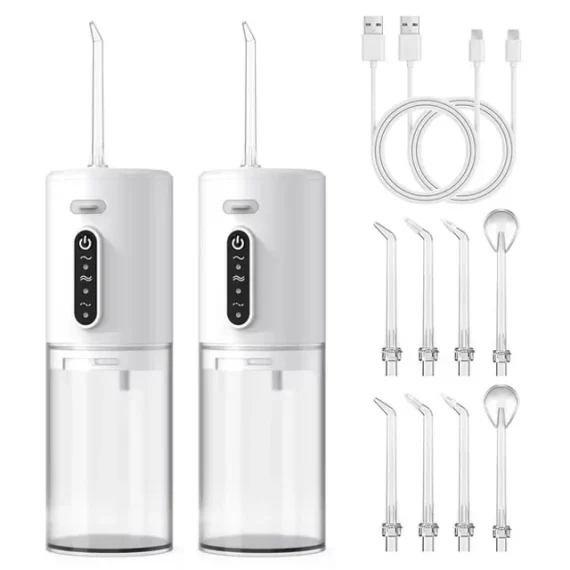 Water Dental Flosser, Portable Cordless Electric Water Flosser with 5 Jet Tips, 3 Modes Rechargeable Oral Irrigator with 280ml Water Tank, IPX7 Waterproof for Teeth Cleaning